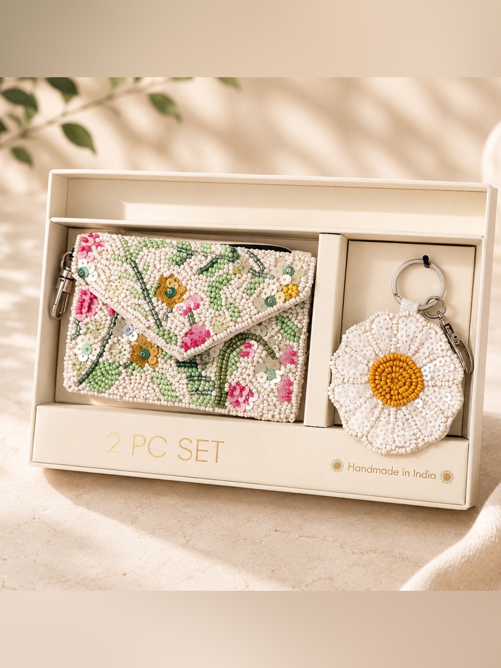 Sol and Mer Beaded Coin Pouch and Keychain Gift Set